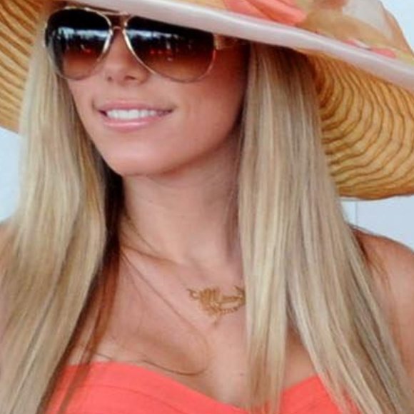 Playboy Necklace Miss June Bunny Pendant Gold Plated Birthstone y2k NWT RARE HTF - Picture 4 of 14